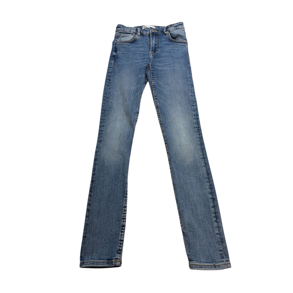 Zara Women's High‎ Rise Skinny Jeans Size 0 Blue Stretch Denim Join Life